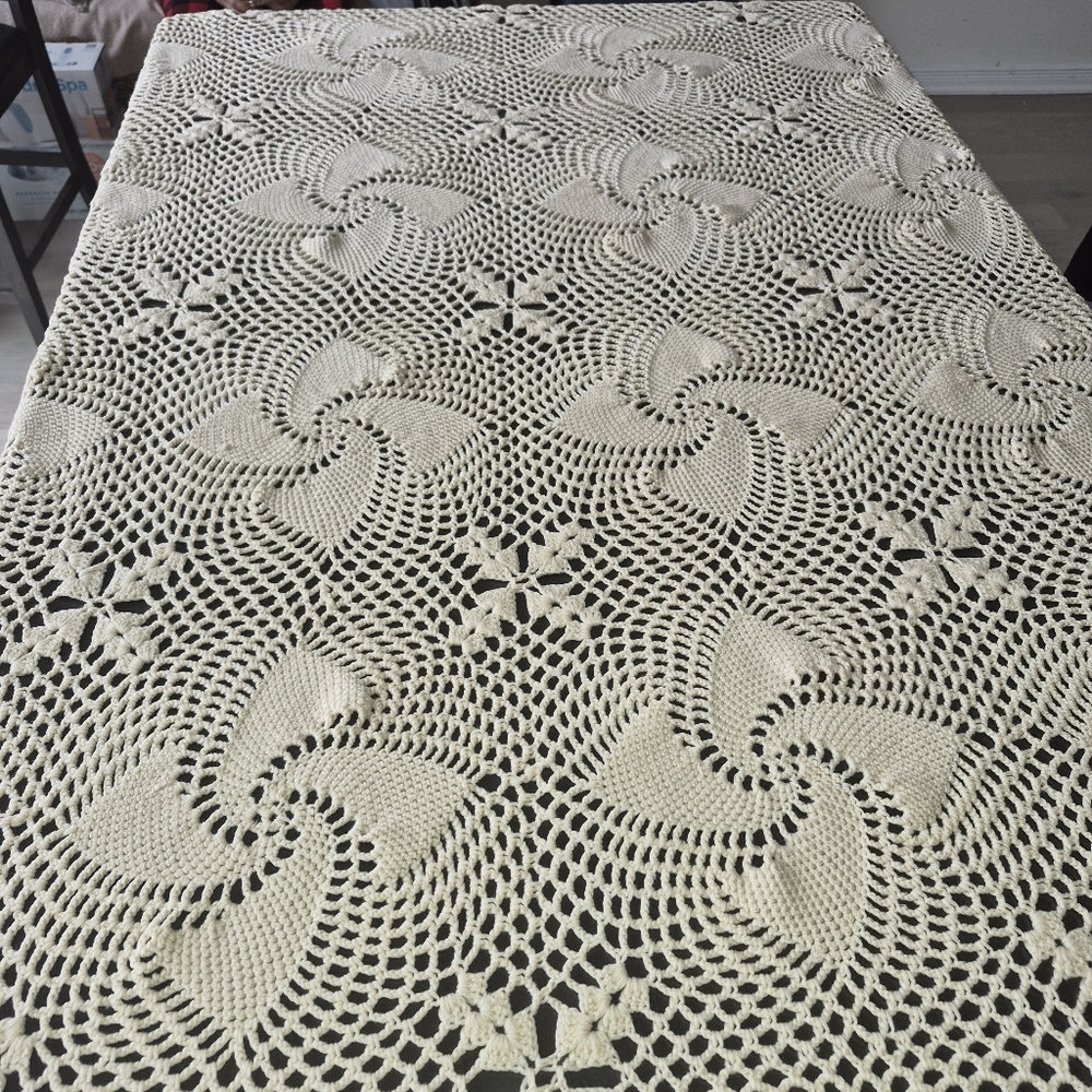 Crochet Bedspread | Boho Cottagecore Coverlet – Heavyweight – California King